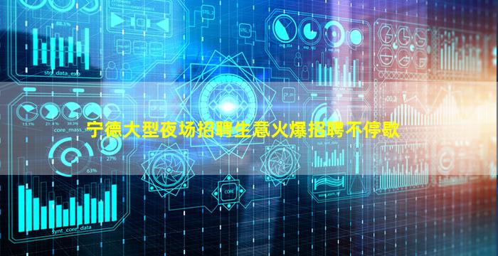 宁德大型夜场招聘生意火爆招聘不停歇